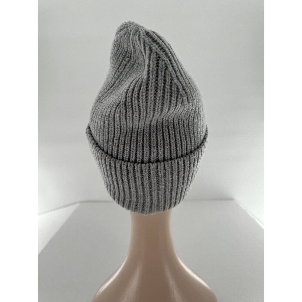 Athleta Hat Beanie Wool Women’s Grey One Size Slouchy Stripe Warm Casual Ribbed‍ - Picture 3 of 7